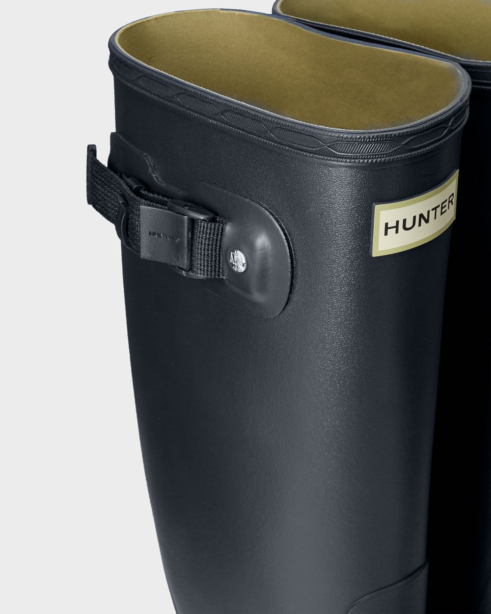 Womens Hunter Huntress Leg - Wide Fit Rain Boots Navy - 1480-HECOY